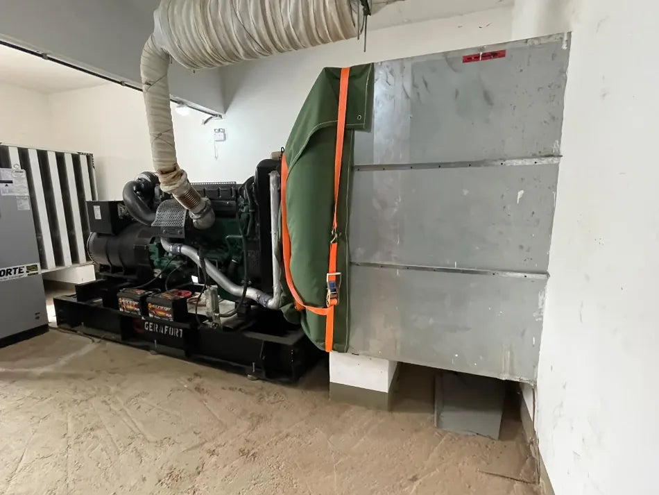 Sala técnica com grupos geradores instalados